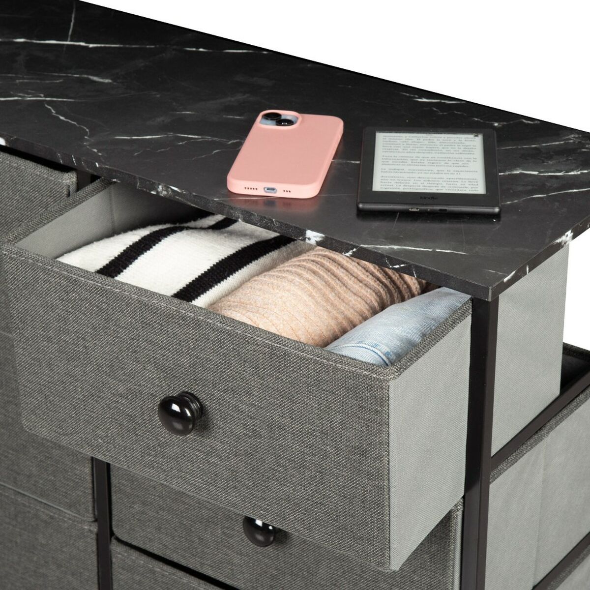 Комод Max Home Серый Мрамор 80 x 62 x 30 cm